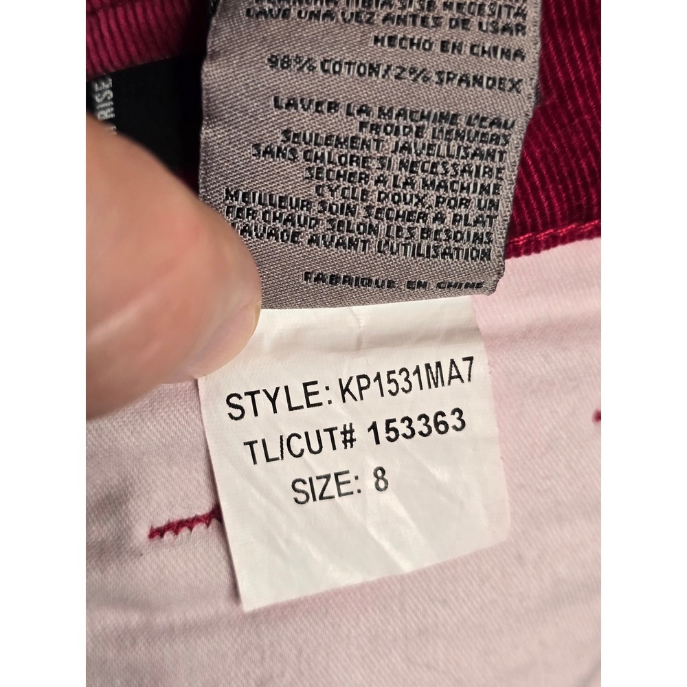 KUT From the Kloth Jean Fab Ab Wide Leg Ruby Corduroy Pants 8 - Picture 9 of 11